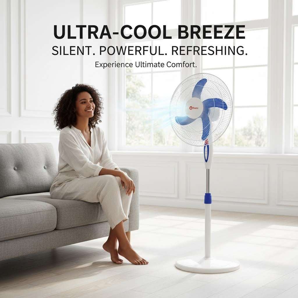 [2-Pack] high power households standing fan