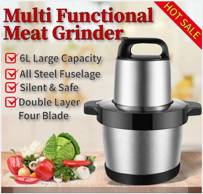 6L Multifunctional Stainless Steel Meat Grinder