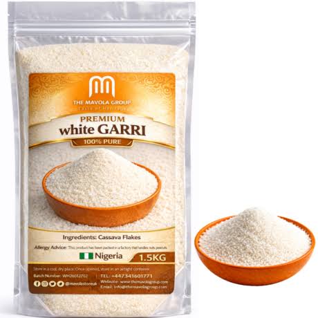 Cassava Flour (Garri, White) - 500g