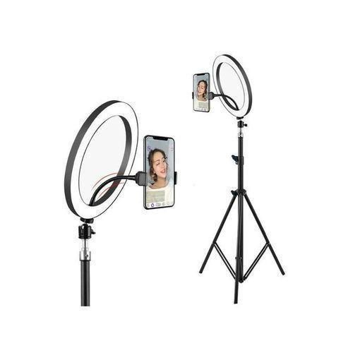 Professional LED Ring Light with Tripod Stand and Phone Holder – Dimmable & Adjustable for Vlogging & Makeup 12-Inch