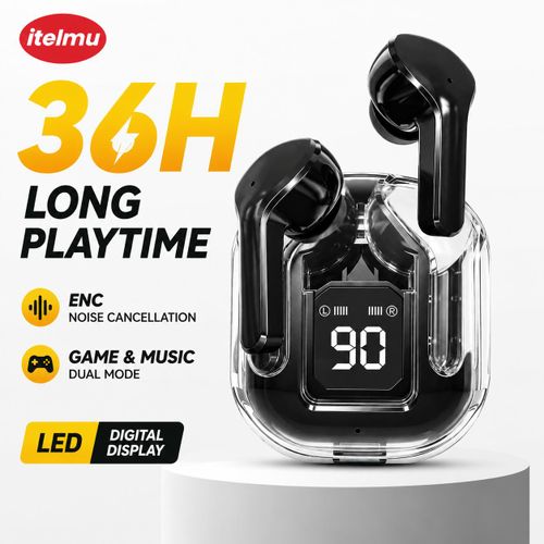 MingDe era earpods ear pods bluetooth ear buds bluetooth cheap smart phones earbuds sports earphones With charging case and battery level display redmi tws itel