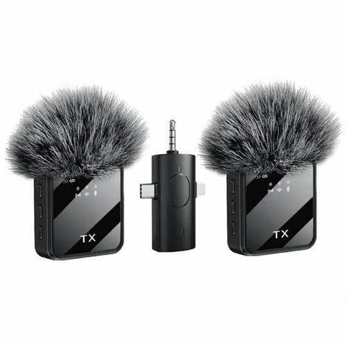 F11-2 DOUBLE NOISE CANCELLING WIRELESS LAVALIER MICROPHONE FOR IPHONE AND TYPE C