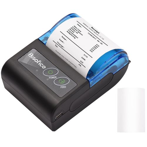 Bisofice 58mm Mini Portable Thermal Printer Wireless Lable Receipt Printer