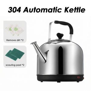 5L 304 Stainless Steel Automatic Electric Kettle – Large Capacity – Dual Mode (Auto Shut-Off / Manual) – Beep Alert When Boiling – All-Steel Lid, Filter & Inner Liner – Wide Opening for Easy Cleaning – Home & Office