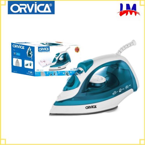 ORVICA LM-2600W - High Professional Portable Steam Iron -White And Green