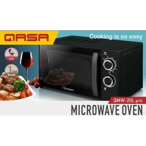 Qasa 20L Microwave Oven With Defrost And Grill Function.
