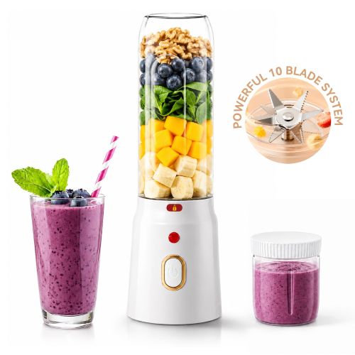 MEEPLUS Portable Juicer with Powerful Blades & Motor, Child-Safe Protection System for Smoothies & Fresh Juices