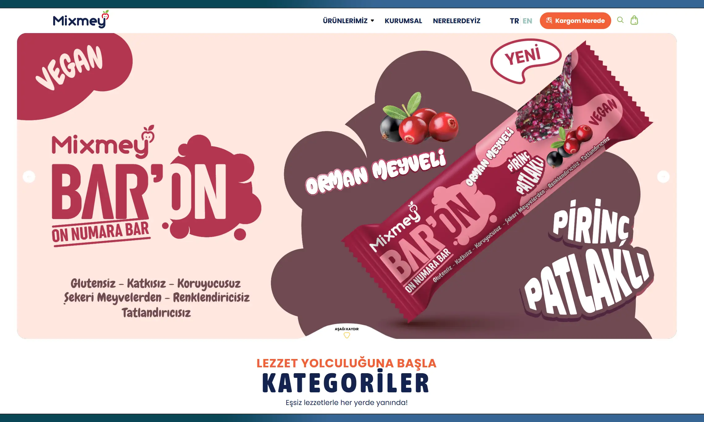 Mixmey Meyve Barı Website