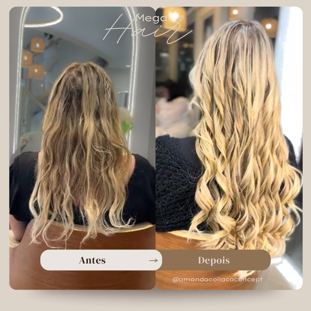 Antes e depois mega hair 2