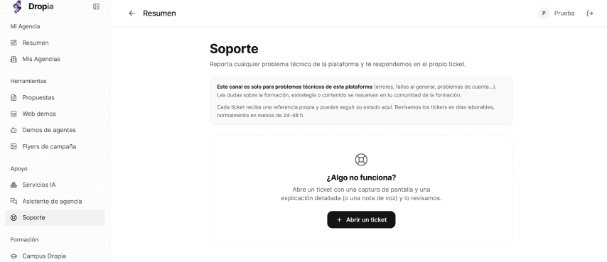 Sistema de tickets de soporte