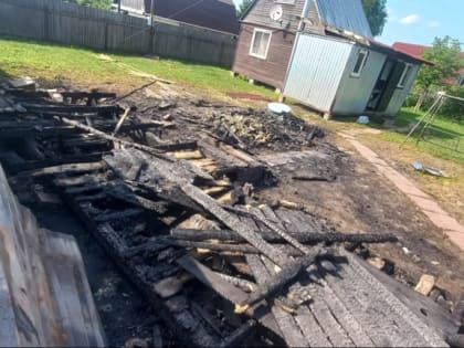 Горит частный сектор