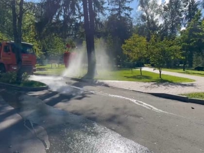 Уборку территорий организовали в поселении Воскресенское