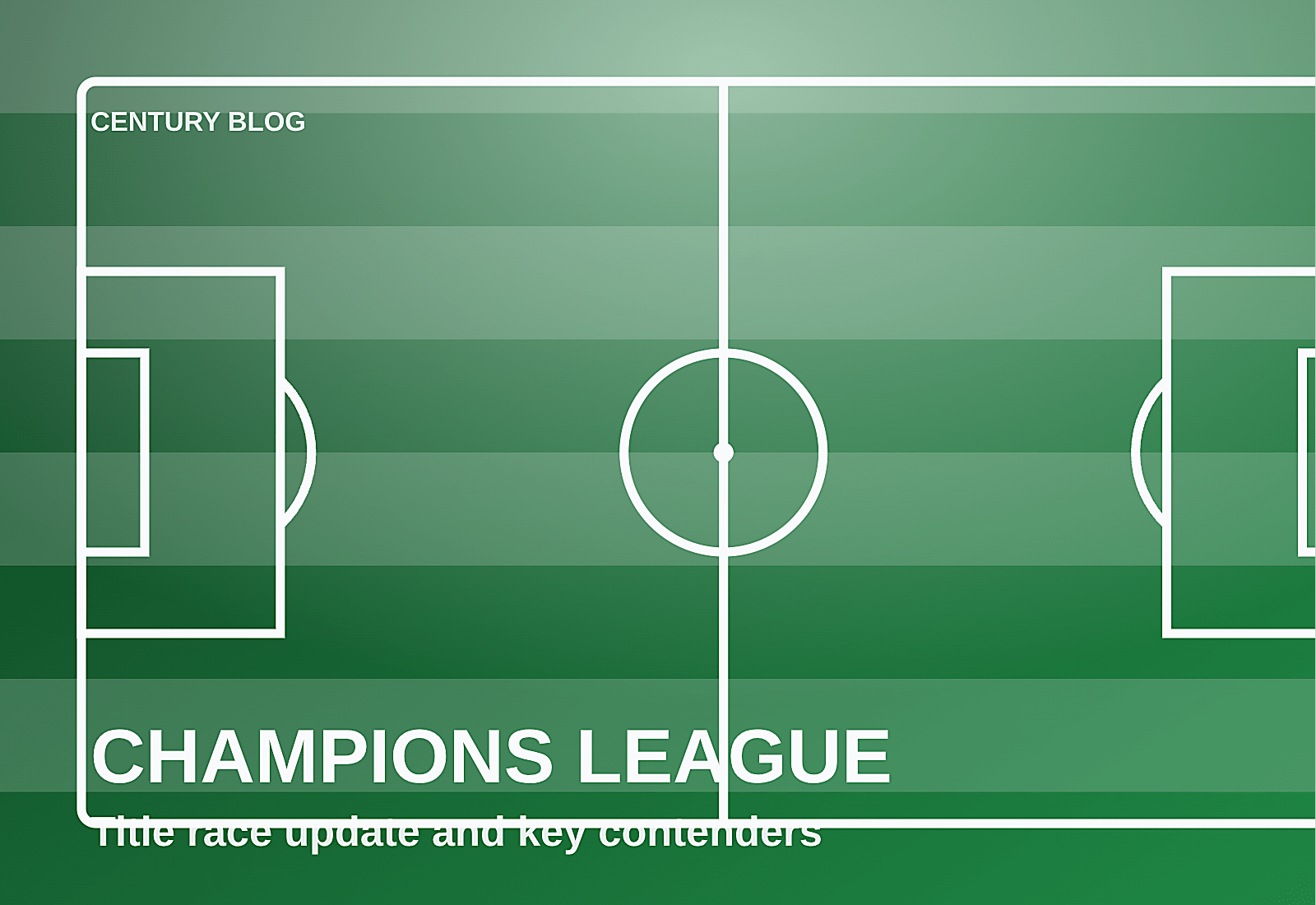 Champions League trophy surrounded by the logos of Real Madrid, Manchester City, Bayern Munich, PSG and Arsenal