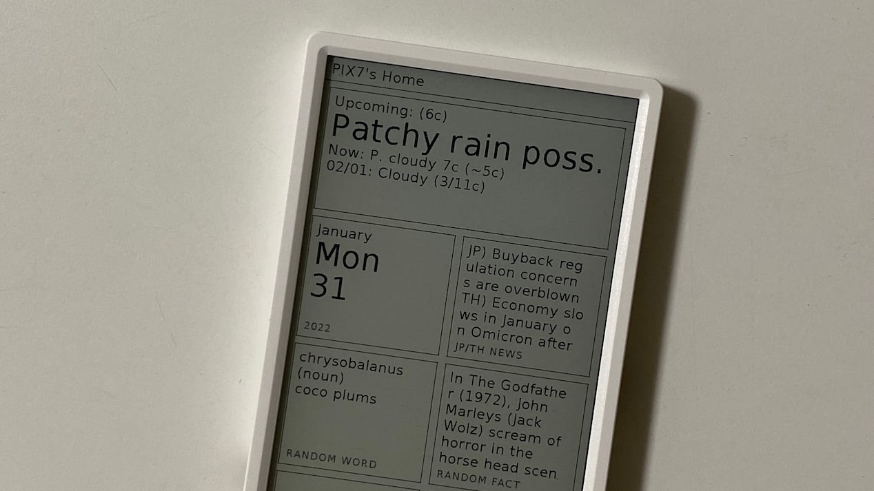 Image of my e-ink display