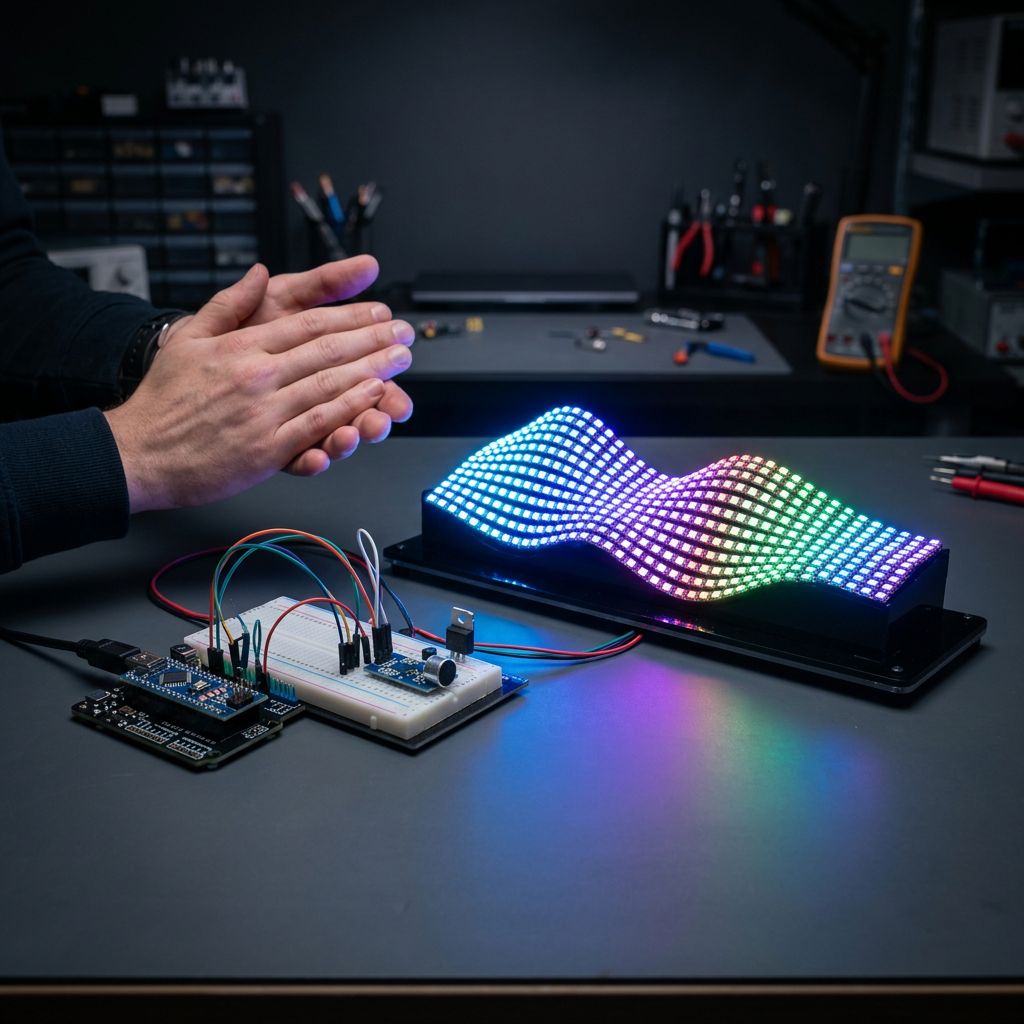 Spectacol Luminos RGB Interactiv cu Senzor de Sunet: Ghid DIY