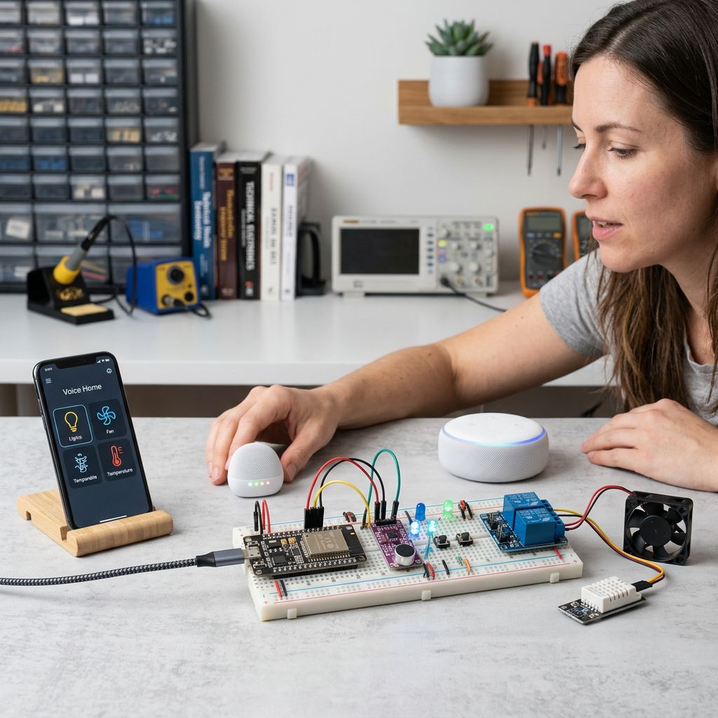 Automatizare Casnică Controlată prin Voce cu ESP32 | electronicmarket.ro