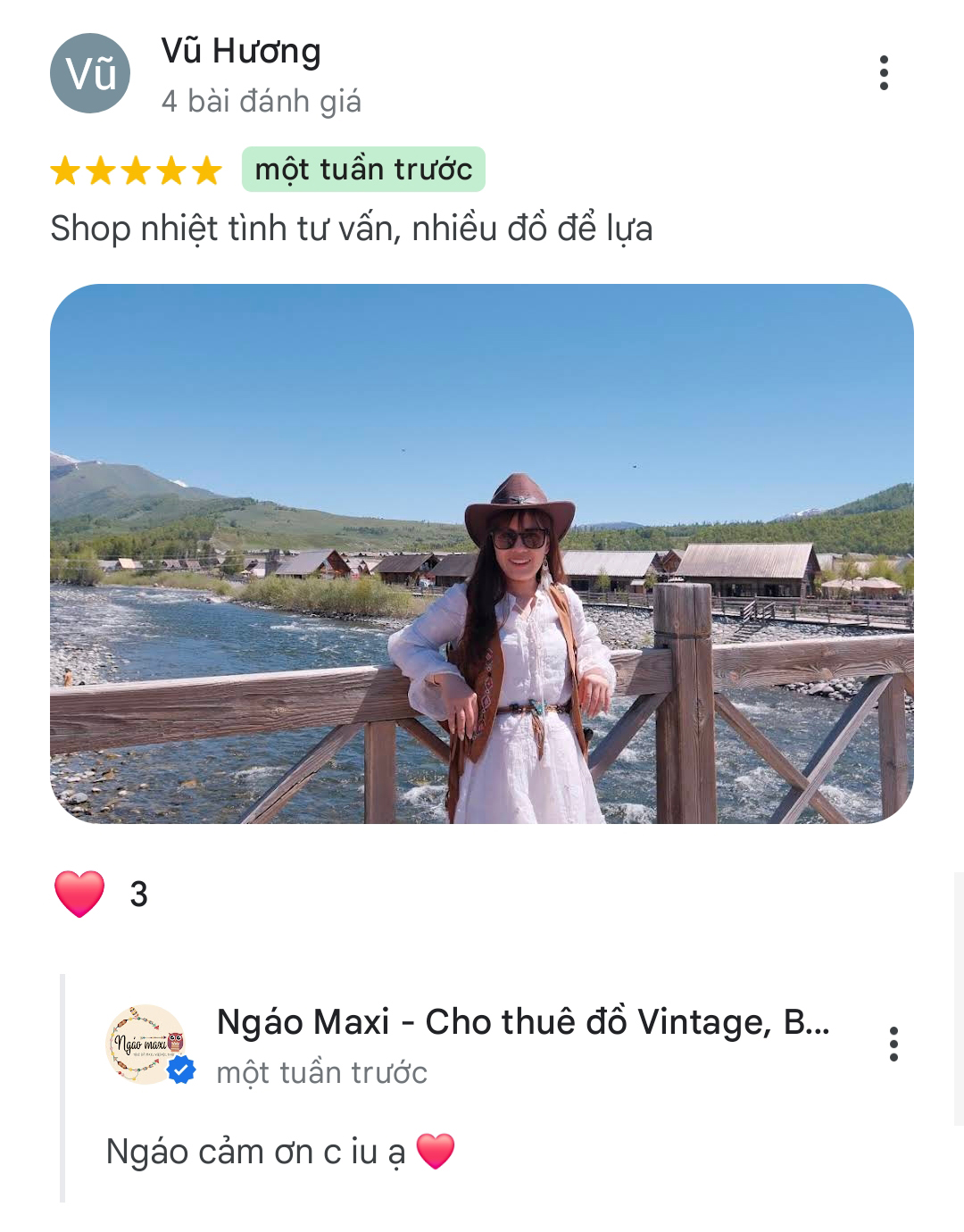 Feedback khách - lookbook Hà Nội