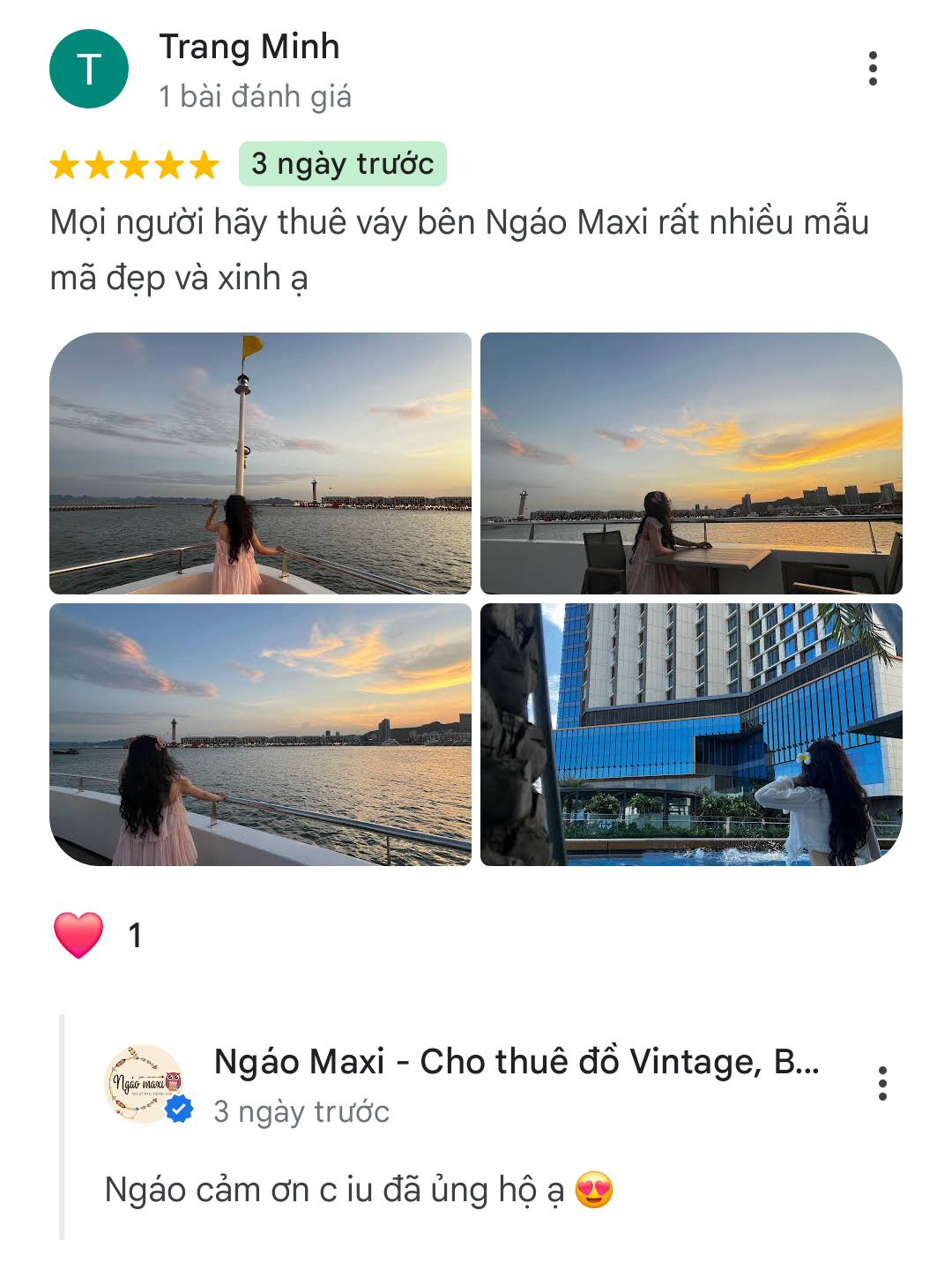 Feedback khách - áo dài Tết