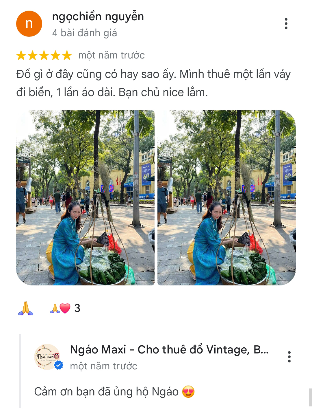 Feedback khách - Đà Lạt váy maxi
