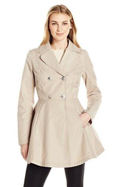 Lark /& Ro Womens Cropped Trench Coat
