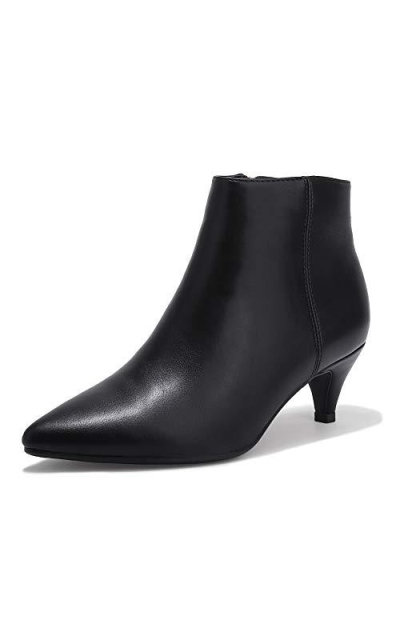 black sock booties low heel