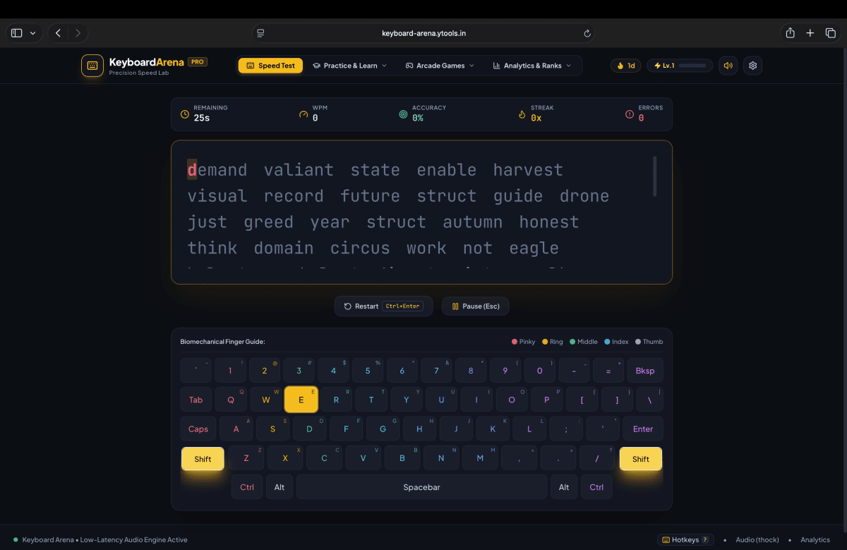 Keyboard Arena - Typing Speed Test & Practice