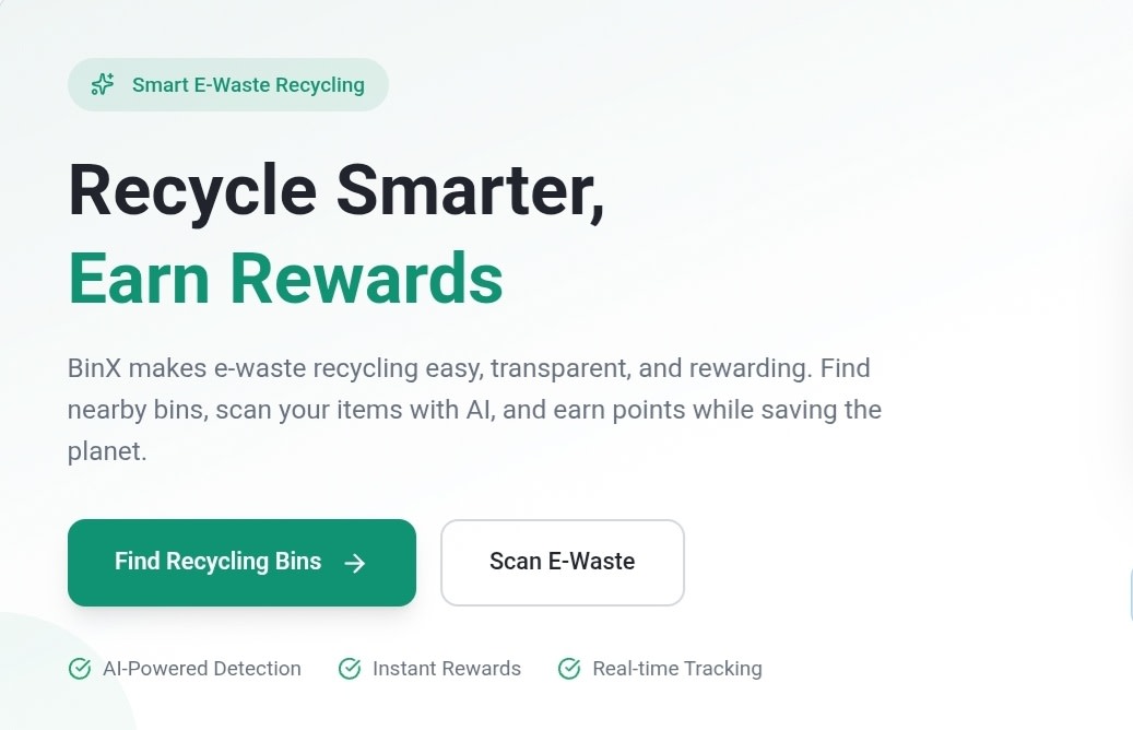 BinX - AI-Powered E-Waste Recycling Platform