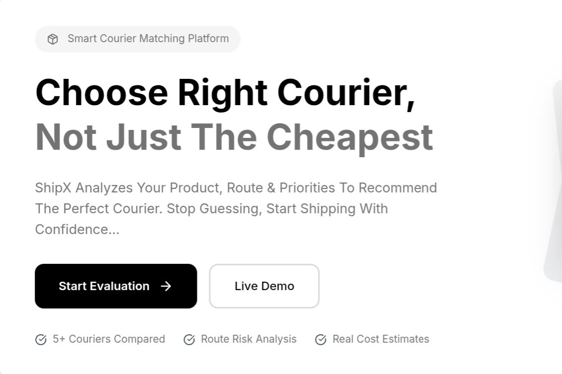 ShipX - Smart Logistics Intelligence Platform