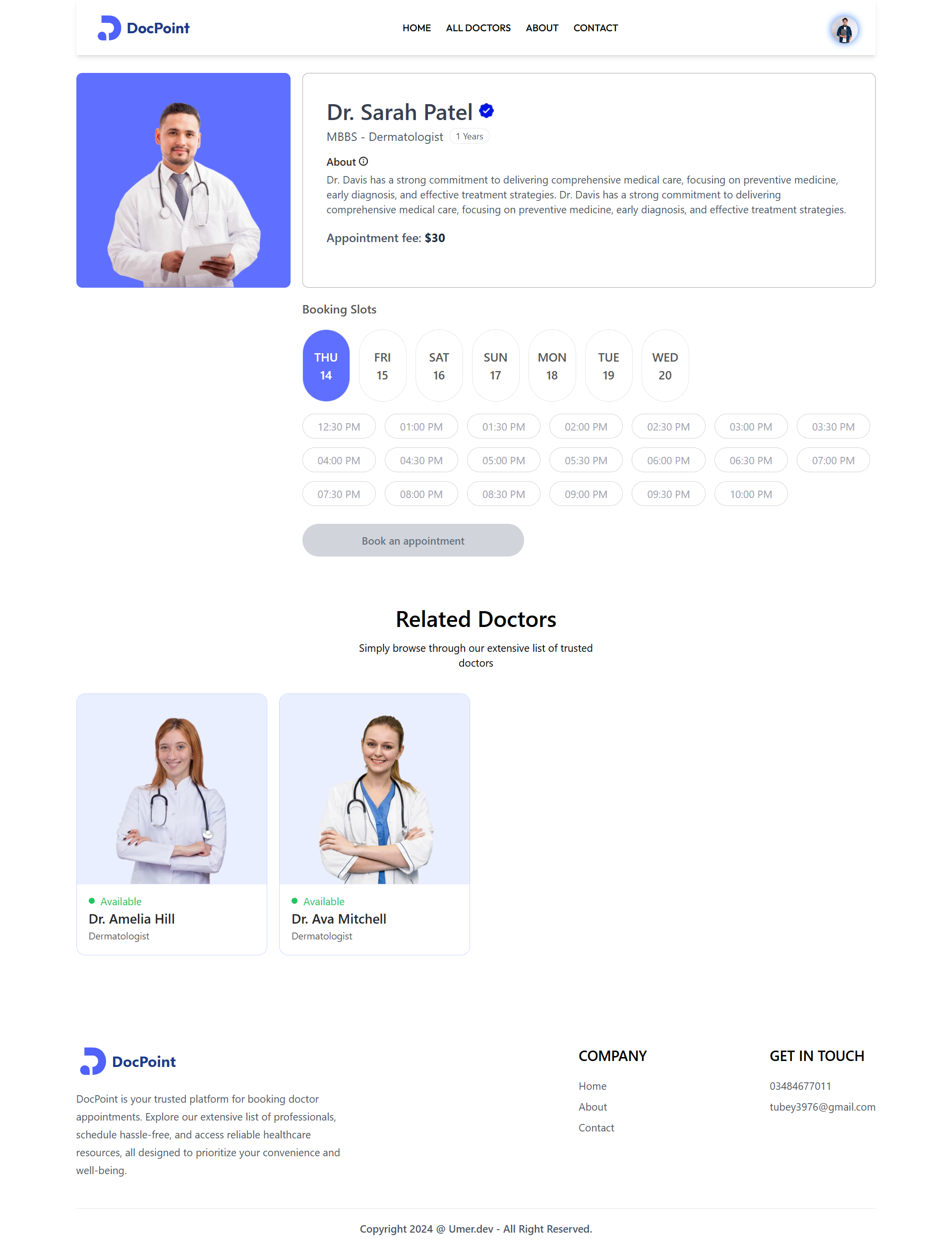DocPoint – Medical Appointment Platform 3