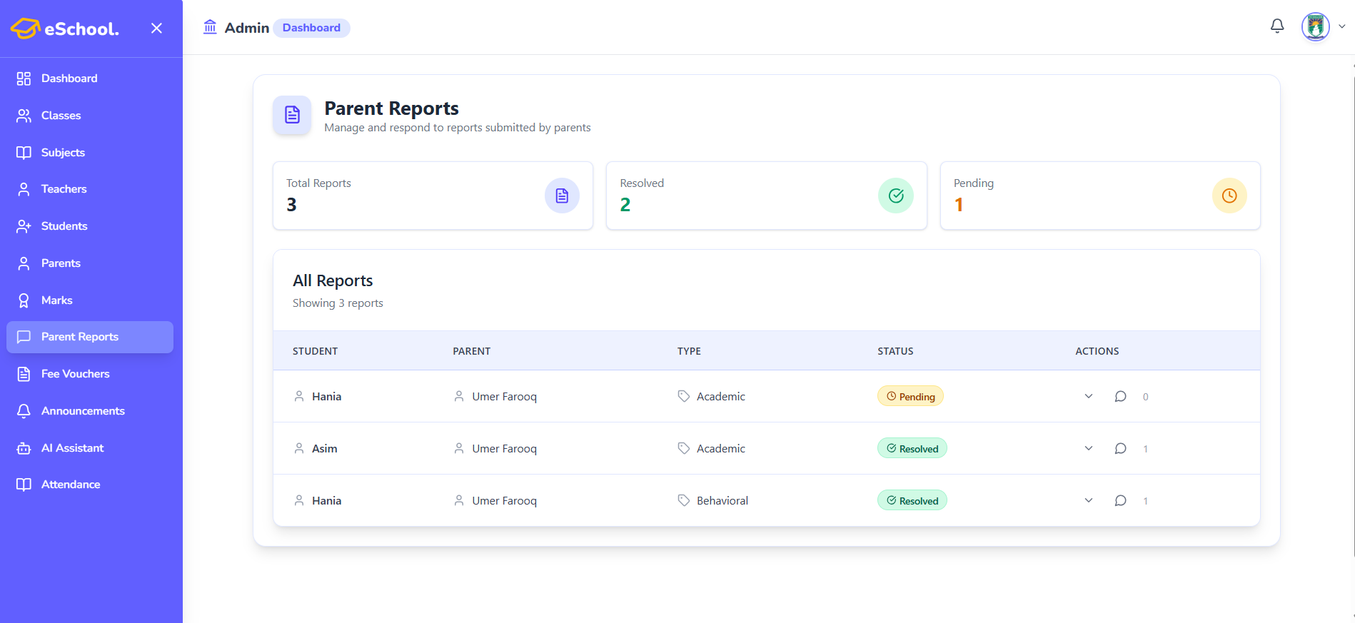 eSchool – School Management System 6