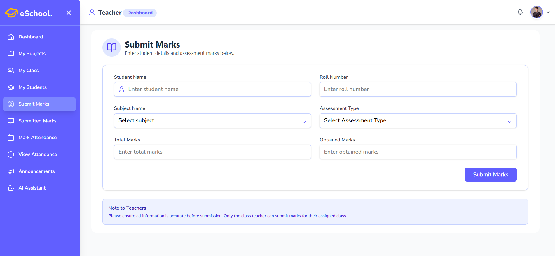 eSchool – School Management System 10