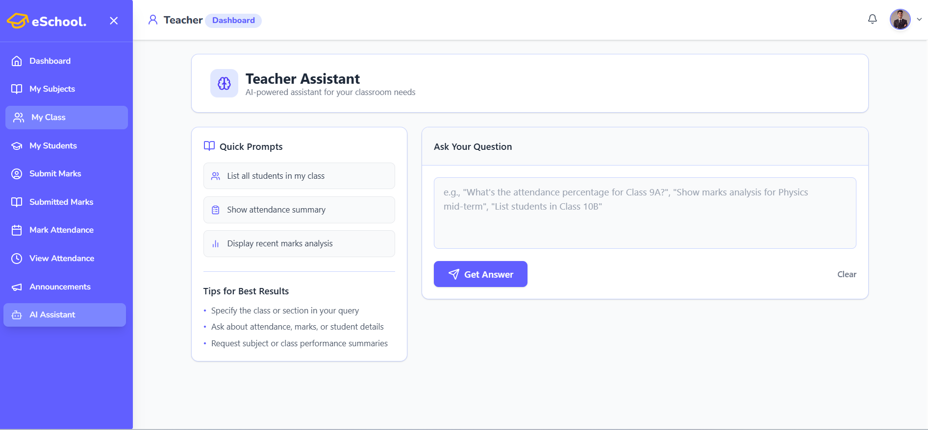 eSchool – School Management System 8