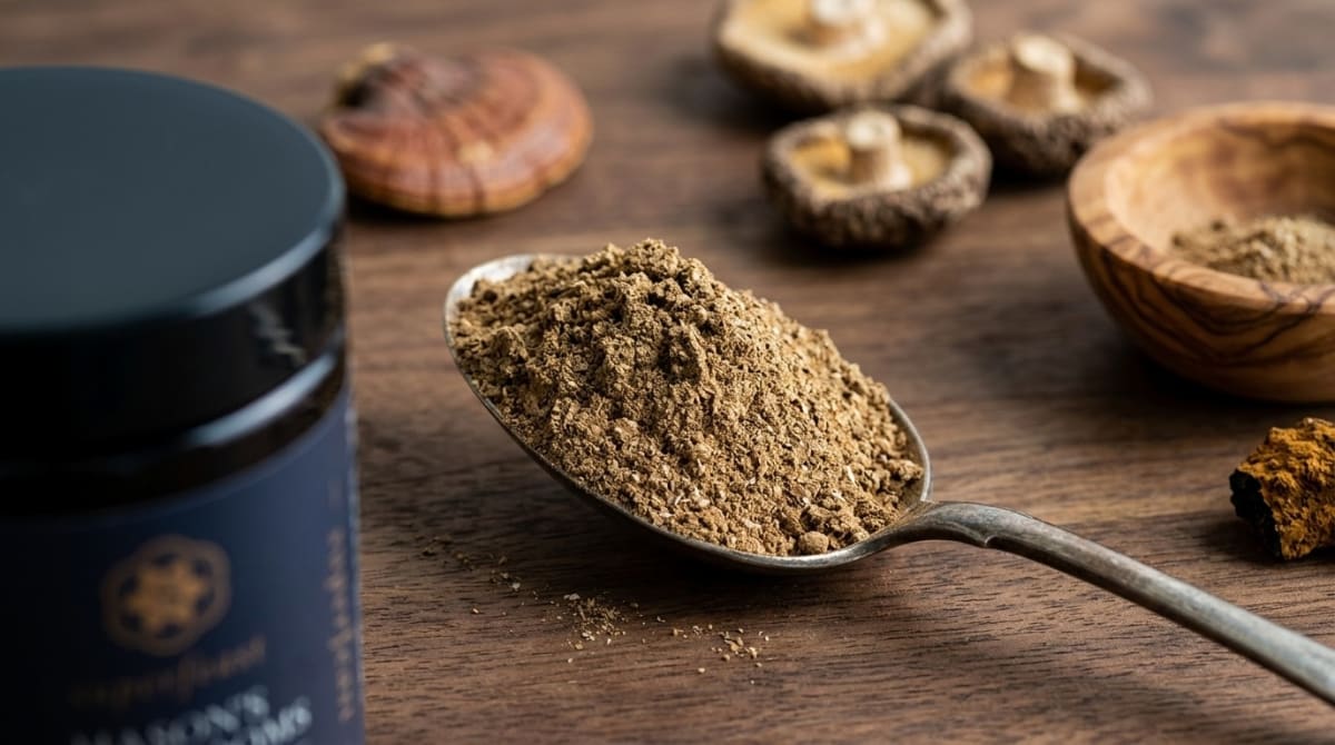 Selection of mushroom powder blends tested over 90 days