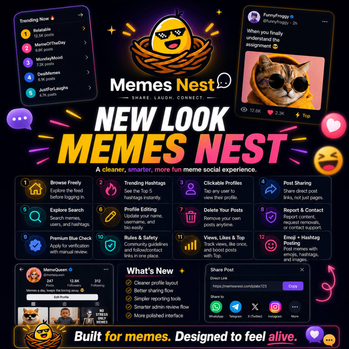 NEW UPDATE: A NEW LOOK ON MEMES NEST