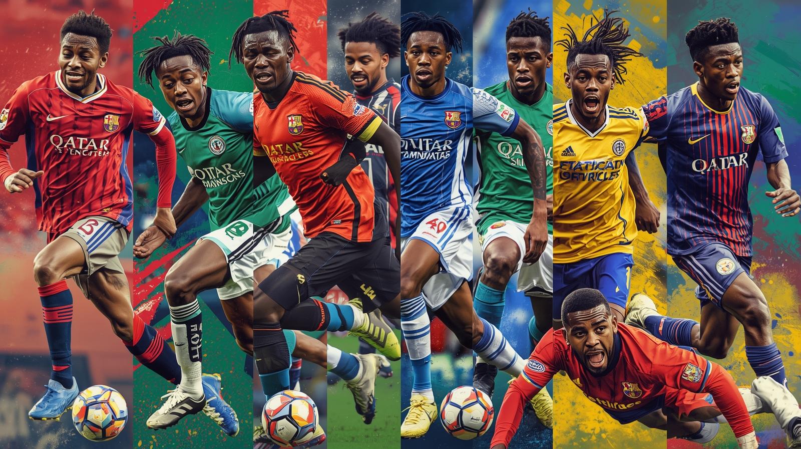 Foto de um dos jovens talentos de futebol africano em campo