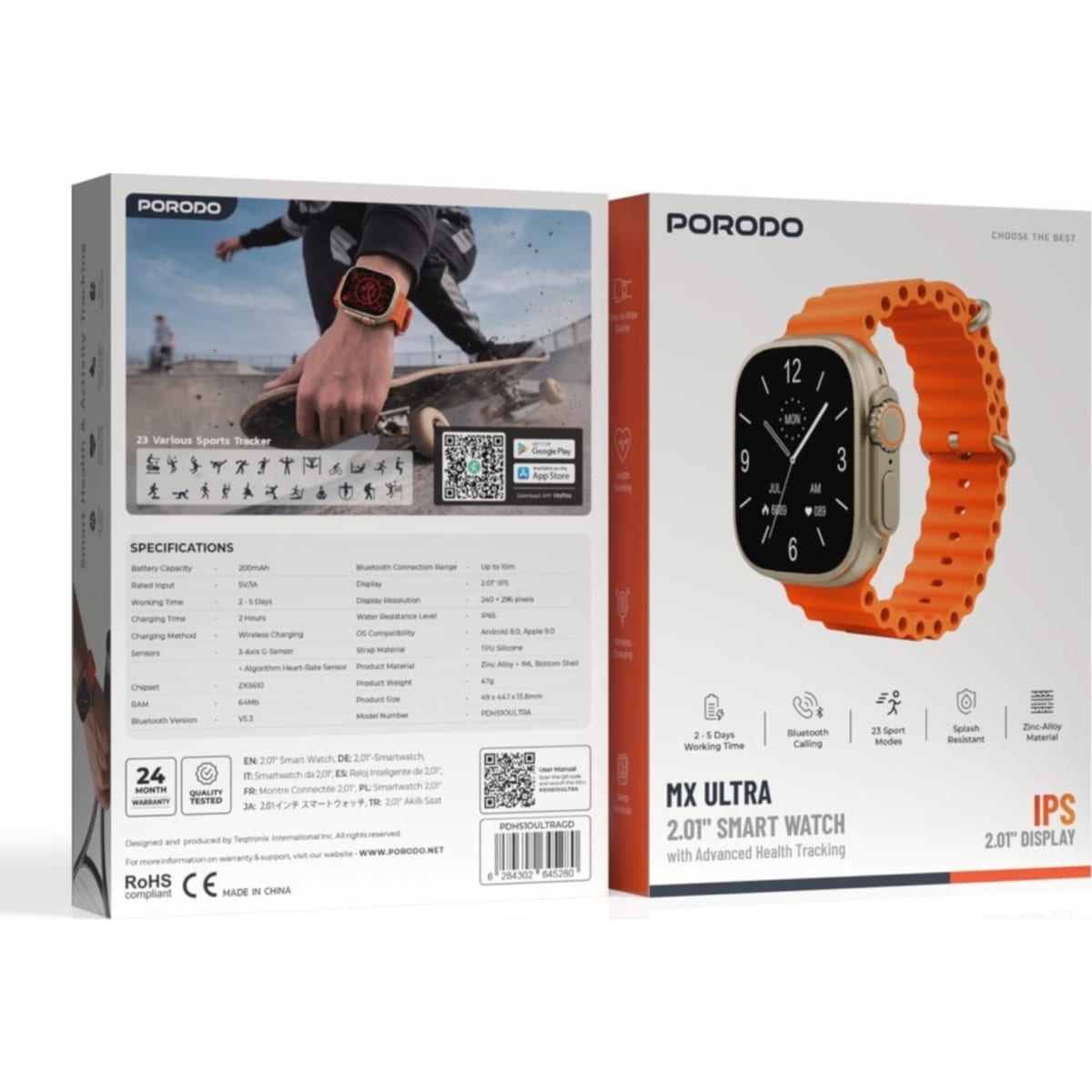 Porodo MX Ultra 2.01" Smart Watch – Gold – photo 2 of 2