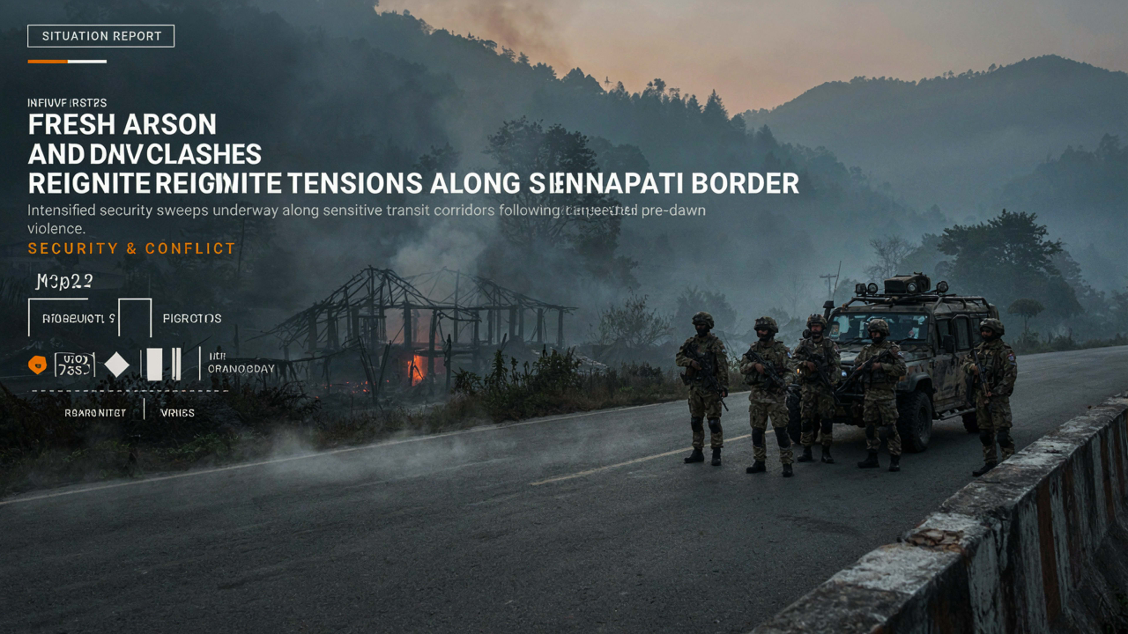 Fires, firing and a CRPF injury in Senapati border belt as Naga and Kuki groups trade blame