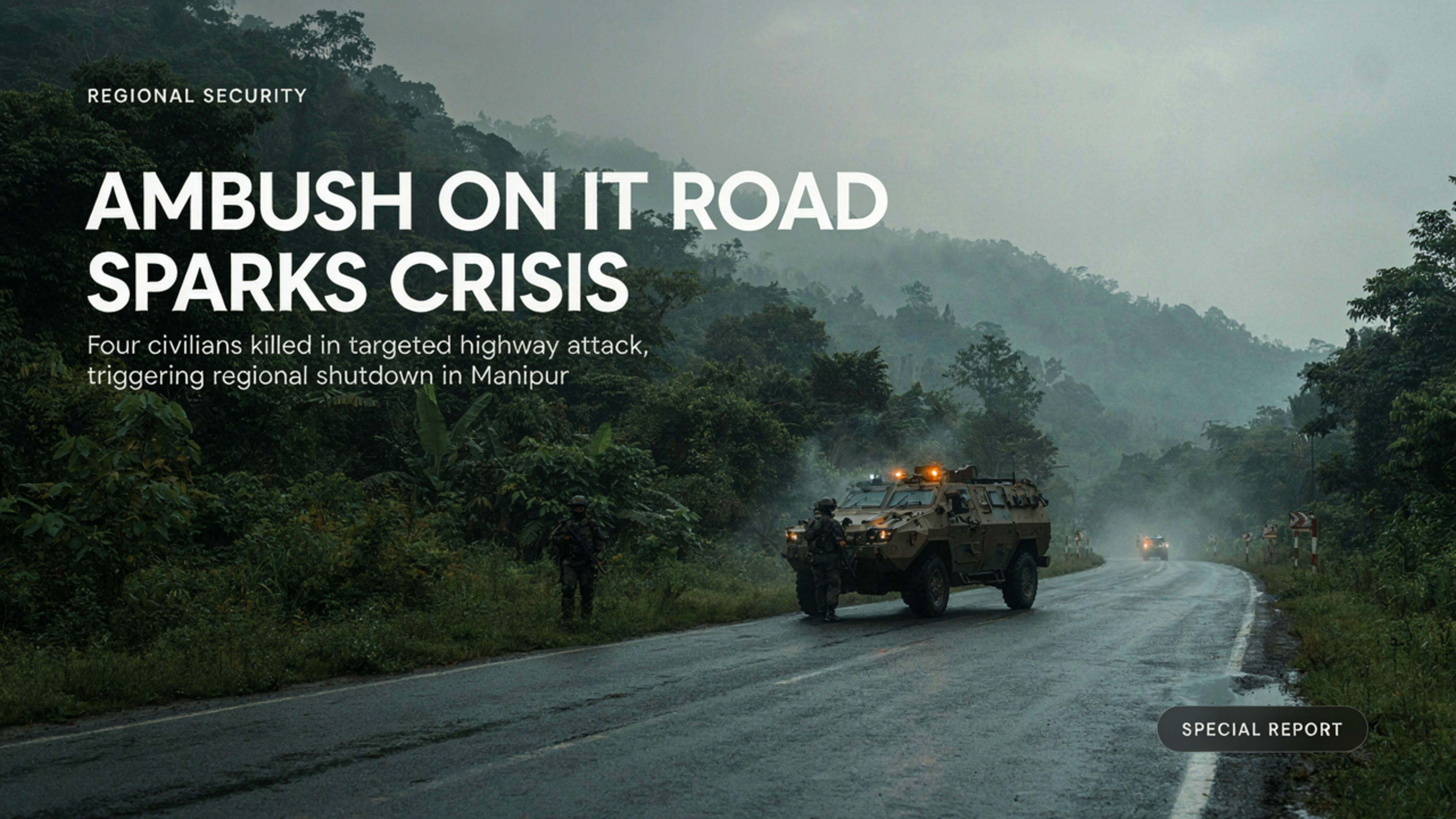 Four Naga civilians killed in Kuki militant attack on Imphal-Tamei IT Road