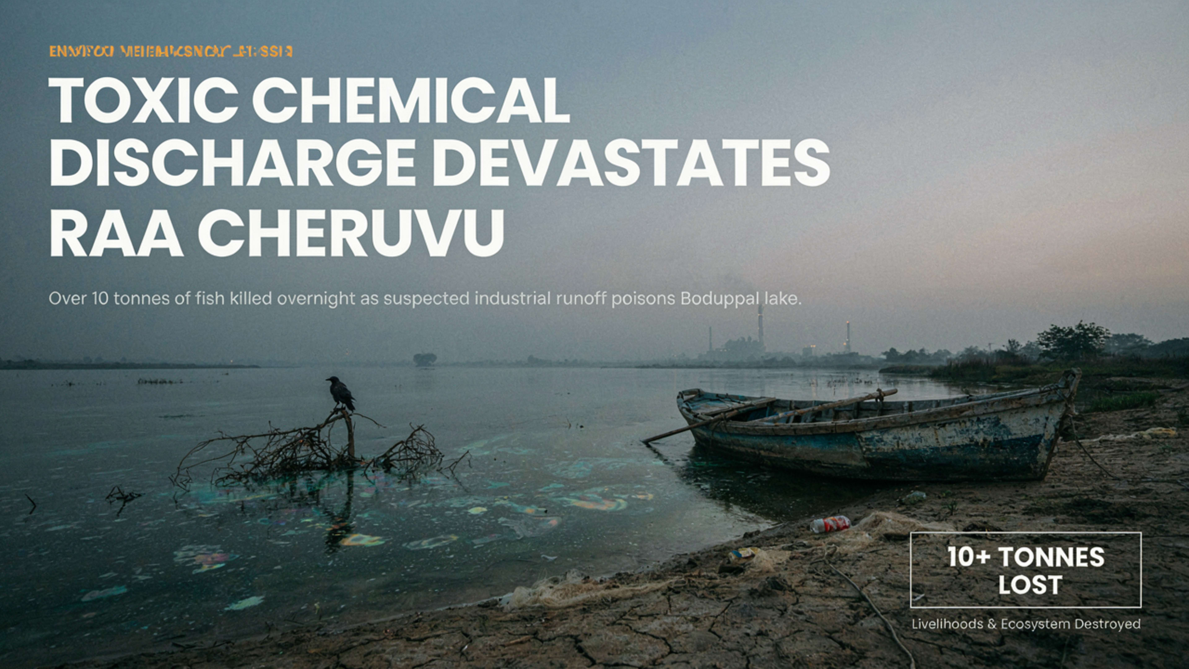 Over 10 tonnes of fish dead after chemical release into Raa Cheruvu in Boduppal