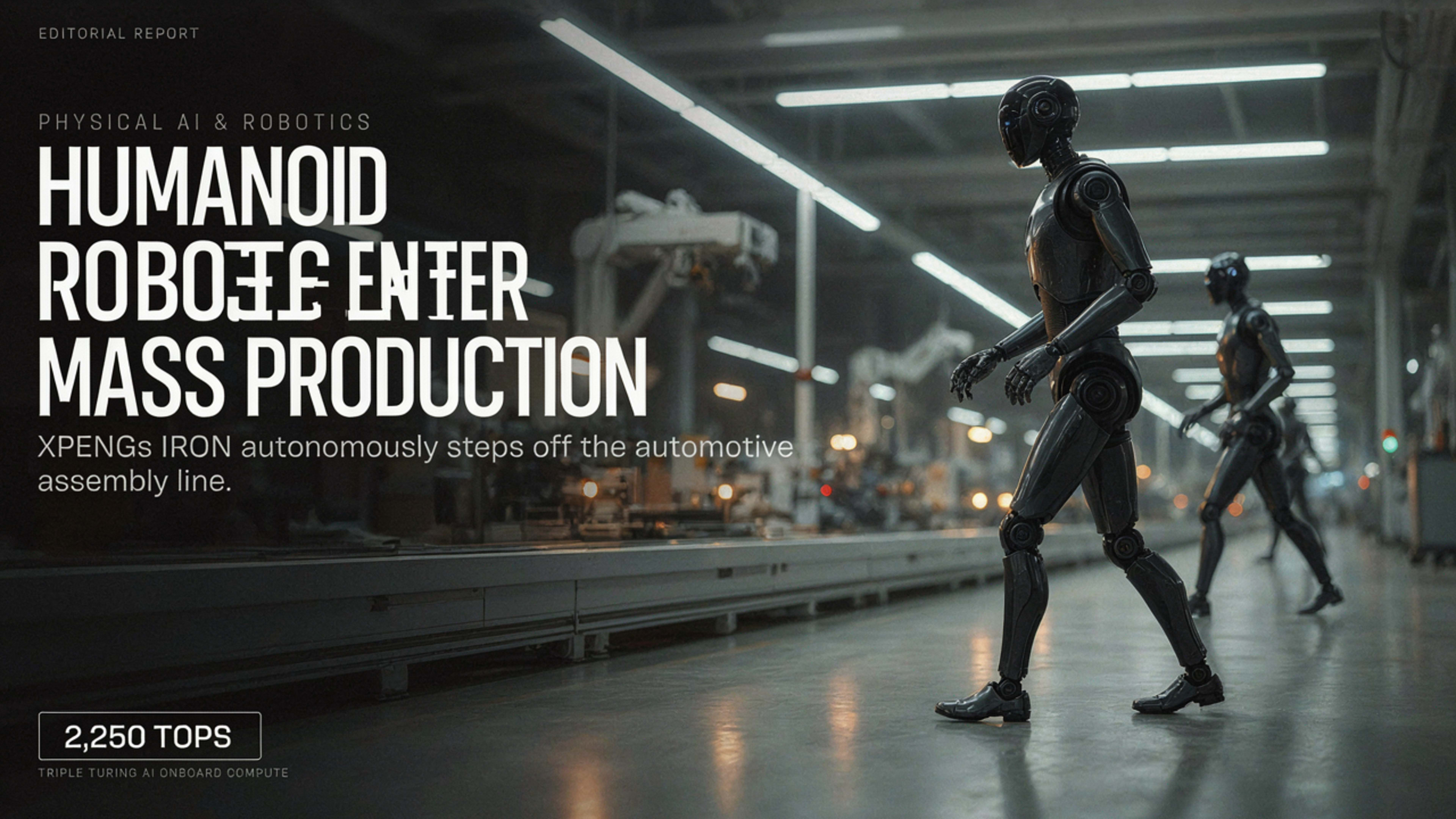 XPENG's IRON Humanoid Robot Rolls Off Production Line in Historic First