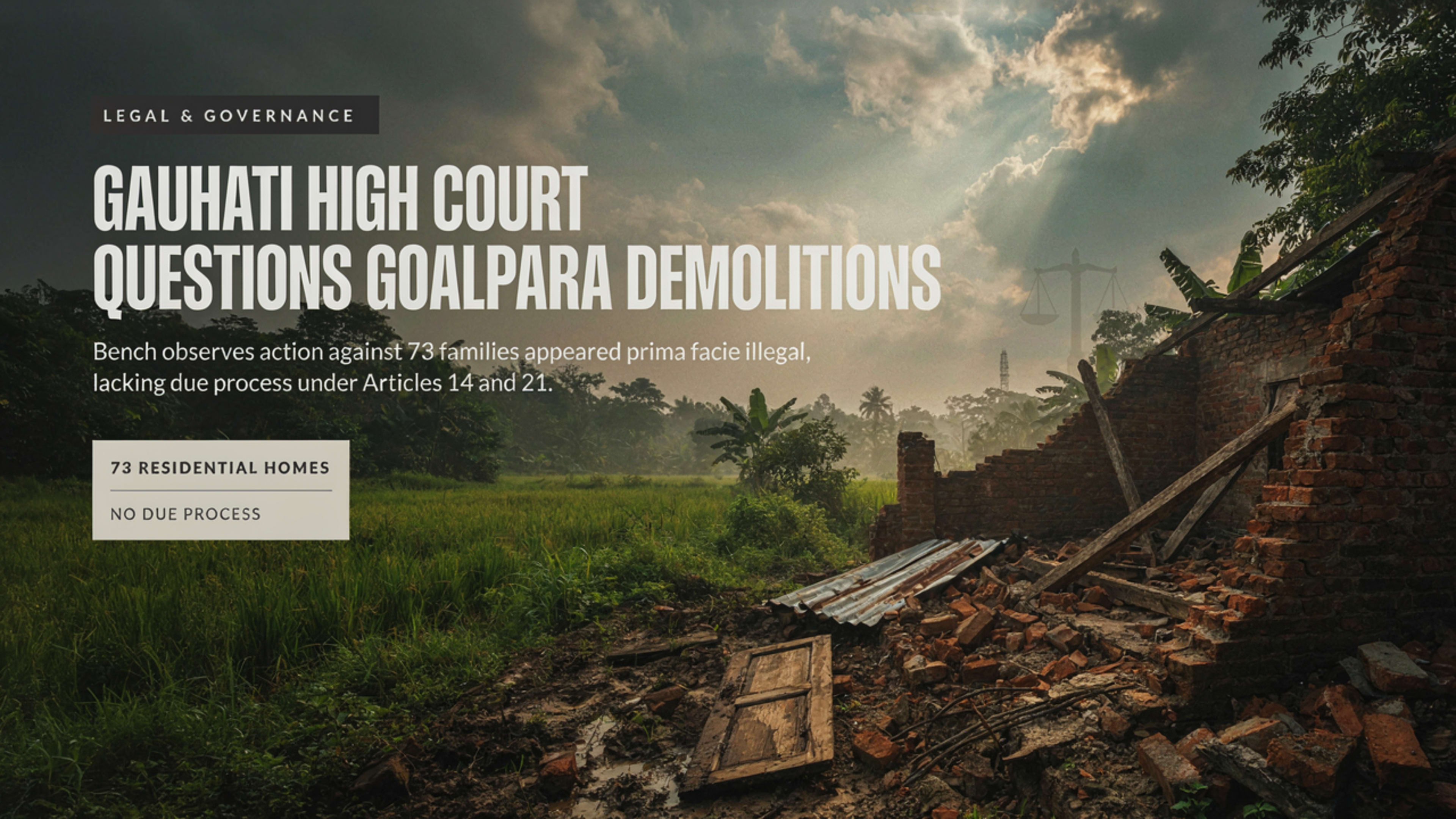 Gauhati High Court Flags Goalpara Demolitions as Prima Facie Illegal