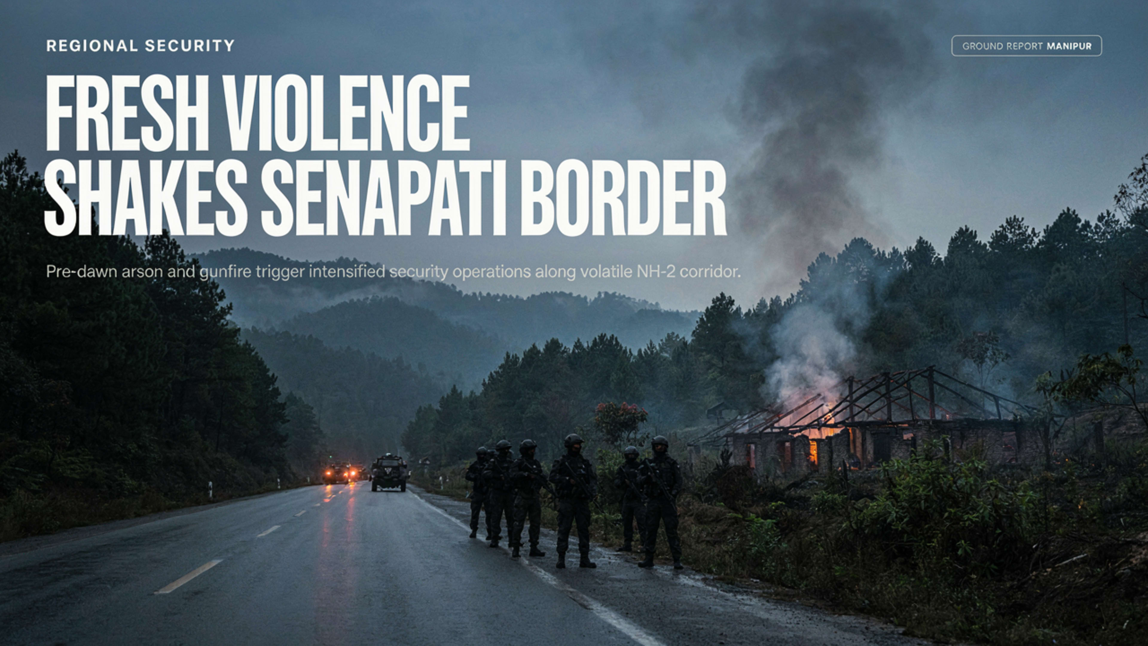 Fresh violence in Senapati's Taphou area leaves houses burnt, CRPF jawan injured