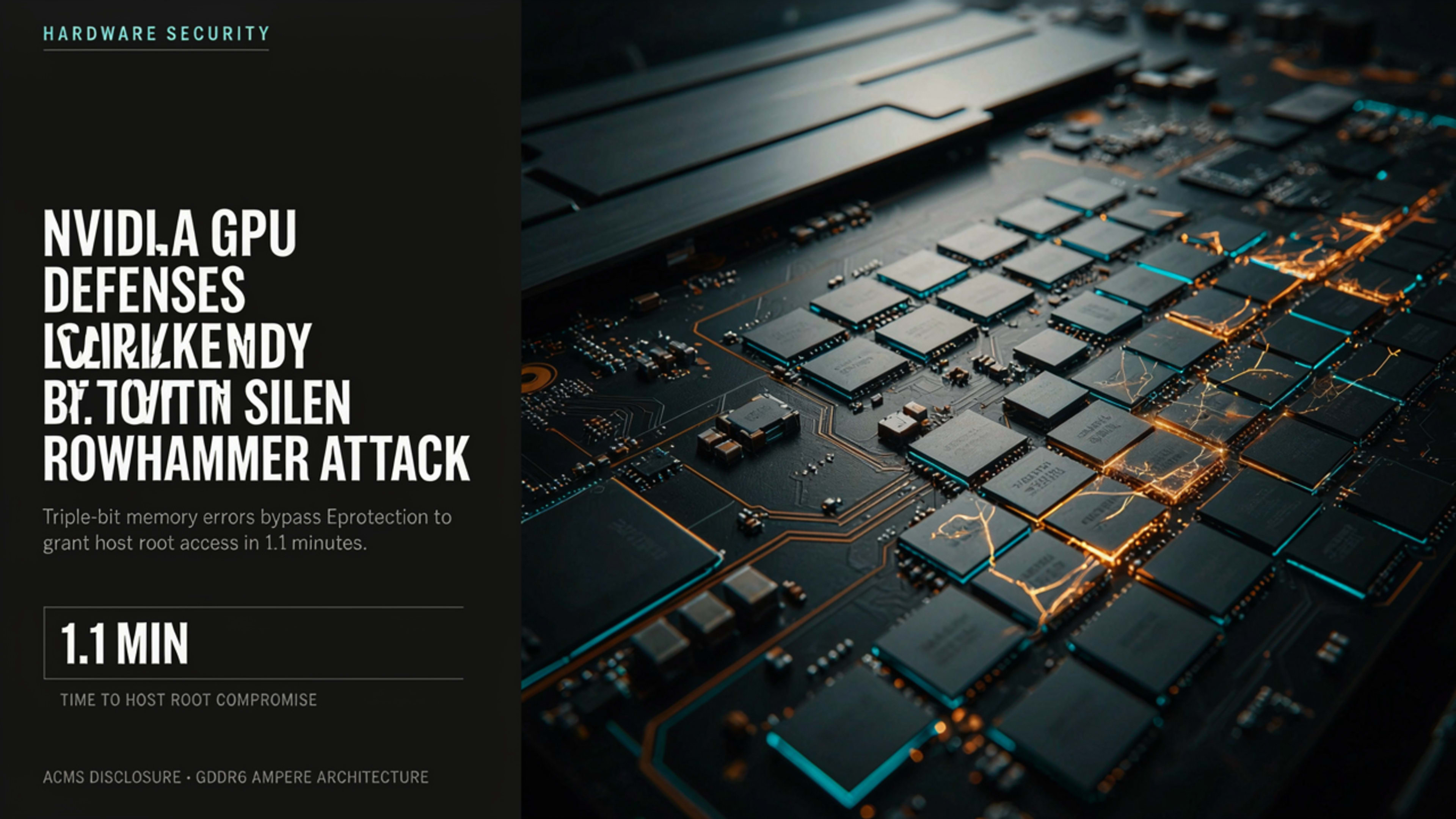 Triple-Bit Flips Break NVIDIA GPU Error Correction; Root Shell in 1.1 Minutes