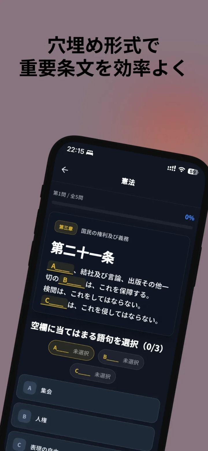 穴埋め六法 スクリーンショット 3