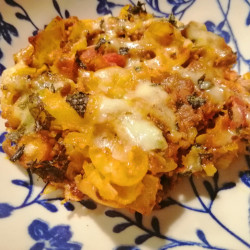 Curried Mince Pasta Bake Thumbnail