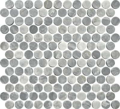 Artemis 23x23 Penny Round Marble Mosaics - Image 1