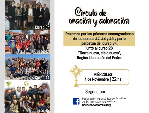 4 de noviembre: Círculo de Oración y Adoración