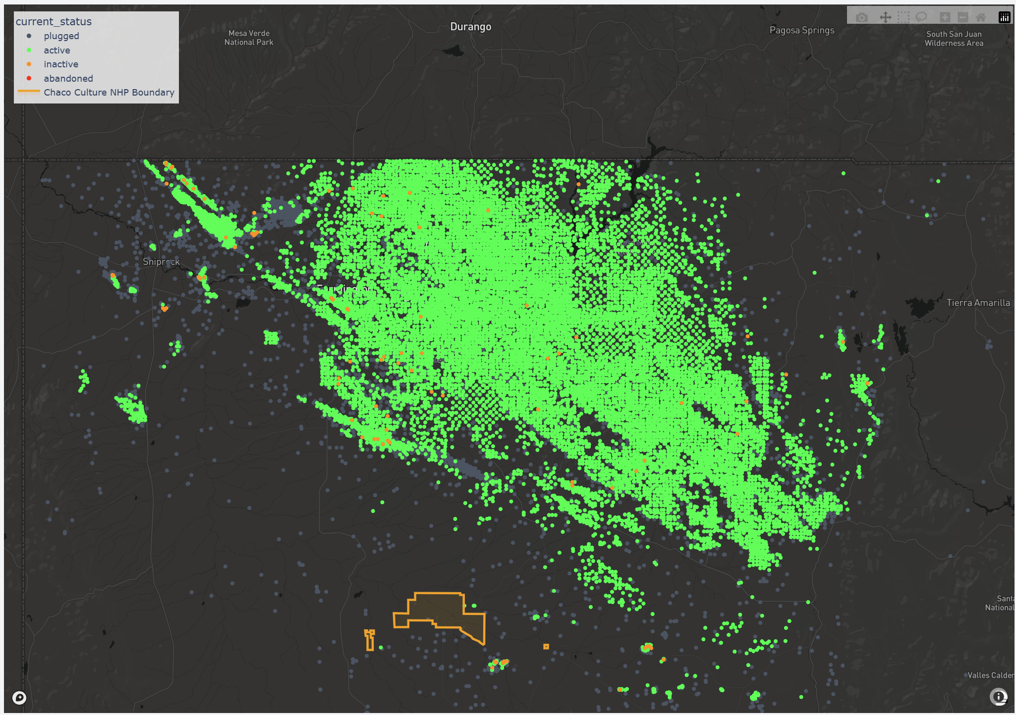 Mapping the Industrial Fringe: Visualizing Well Expansion Near Chaco