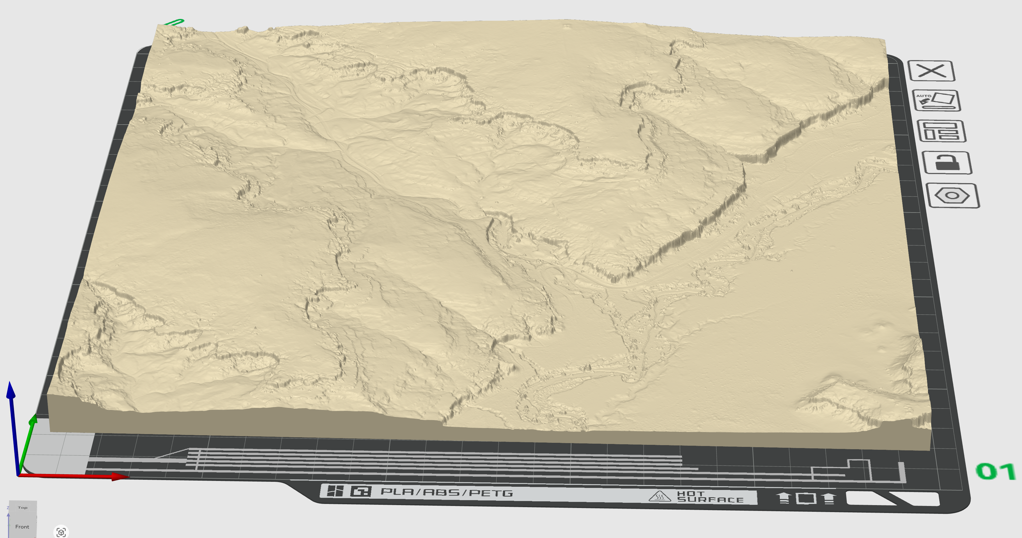Chaco Canyon model in slicer