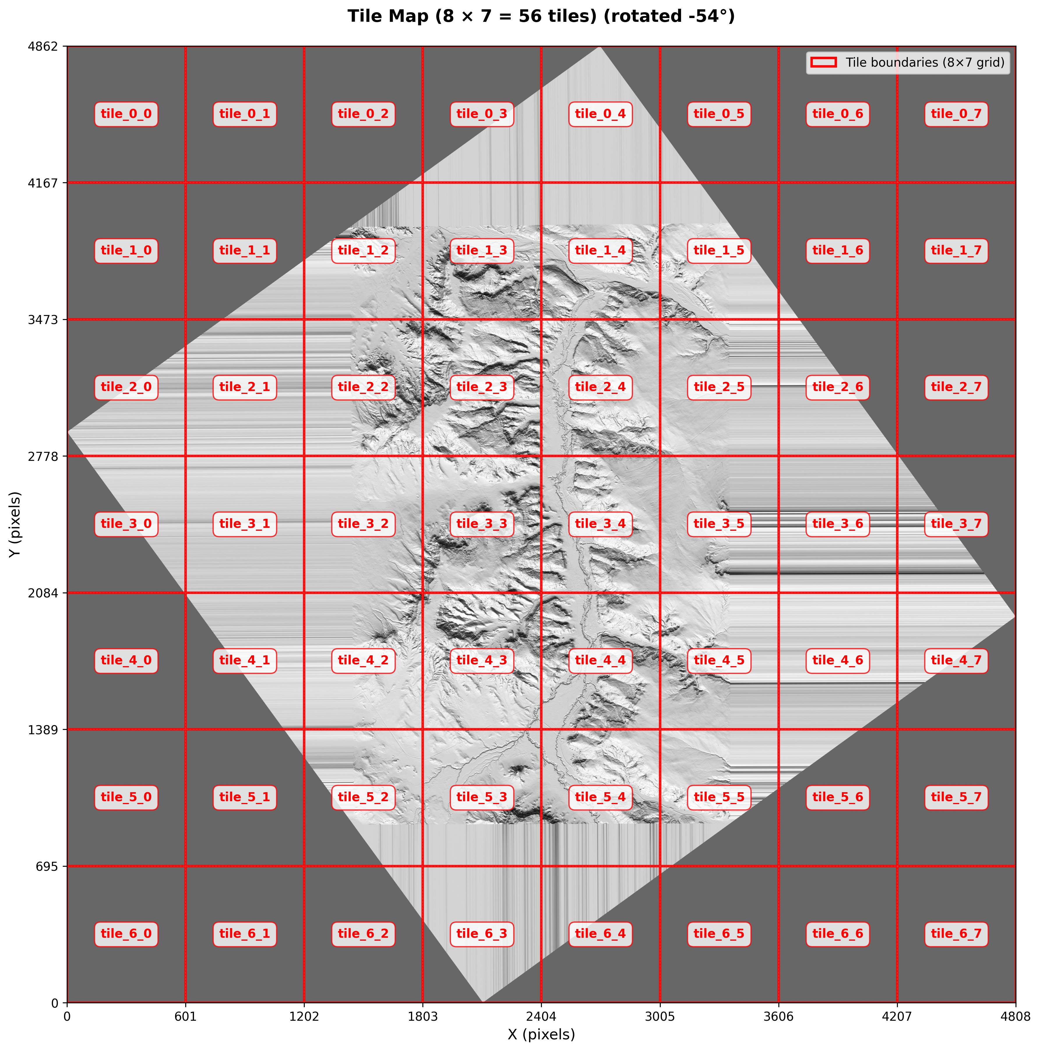 Hillshade tiling preview
